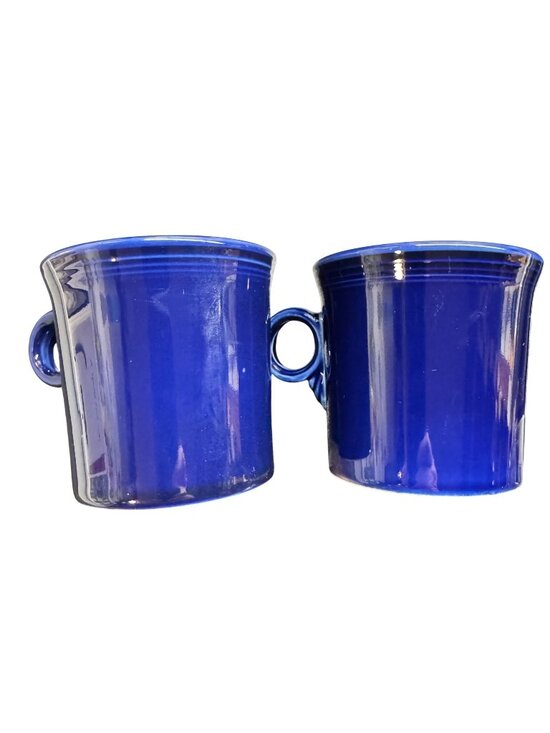 Fiesta Other - 2 X Fiestaware Cobalt Blue Coffee Mugs O -Ring Handle- Homer Laughlin HLC USA